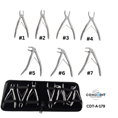 CONODENT 7-Piece Klein Pattern Pediatric Extraction Forceps Set CDT-A-179