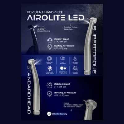 KOVIDENT Airolite LED Air-rotor Handpiece (std and super torque)