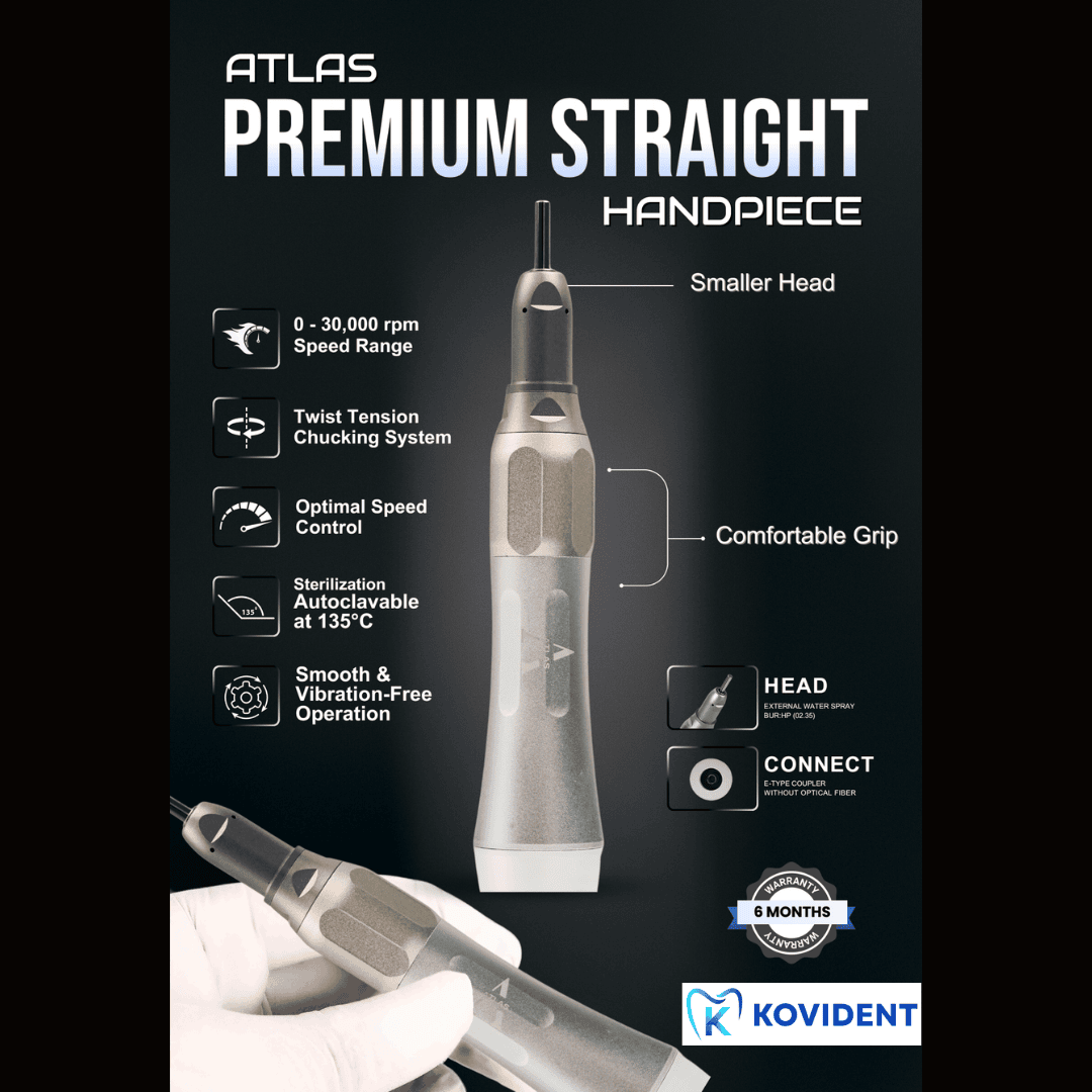 KOVIDENT Atlas Premium Straight Slow Speed Handpiece 