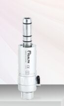 Tealth BEN-02C low speed dental air motor with Borden 2-hole connection and ISO E-type interface.