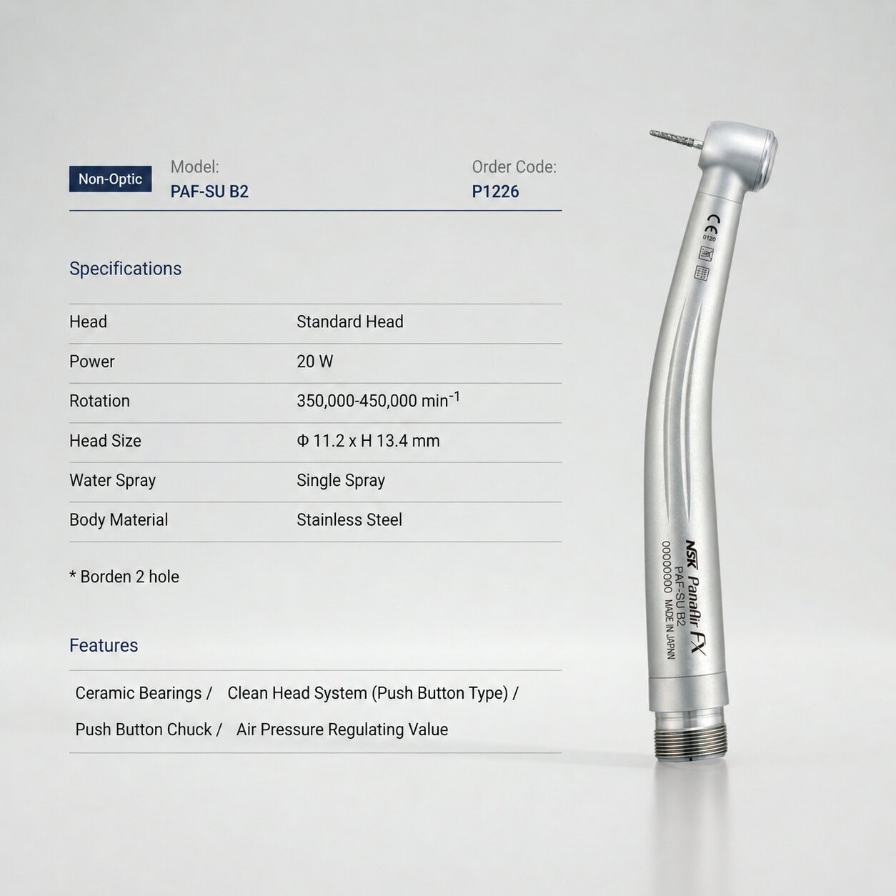 NSK FX25 Contra Angle Handpiece - Image 3