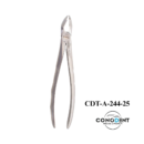 Conodent Deep Grip Anatomical Handle Special Pattern A-244-25 Dental Extracting Forceps made from surgical-grade stainless steel.