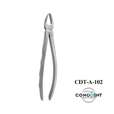Conodent Extracting Forceps English Pattern Upper Molar Right #89 CDT-A-102 made from surgical-grade stainless steel for upper right molar extraction.