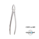 Conodent Extracting Forceps English Pattern Upper Molar Left #90 CDT-A-103 made from surgical-grade stainless steel for maxillary left molar extraction.